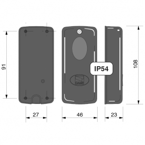 CAME DIR Series Photocells Dimensions