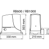 Nice Robus Series RB600 - RB1000 Motor Dimensions