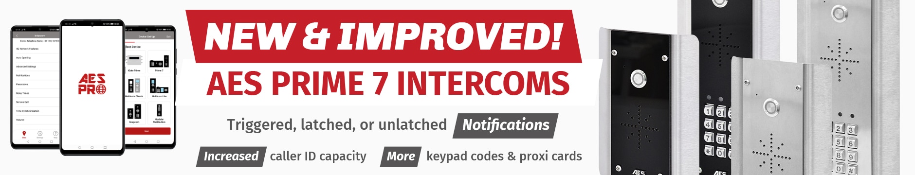 New & improved! AES Cellcom Prime 7 intercoms
