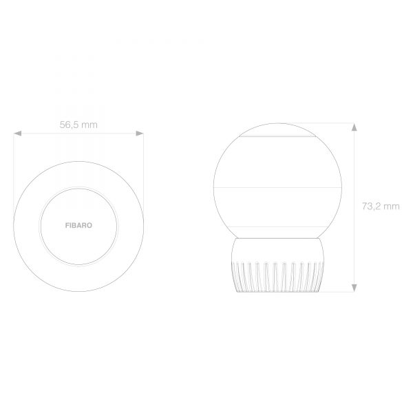 Fibaro Heat Controller Dimensions