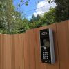 AES PRED2-WIFI-ABK Intercom On A Wooden Gate