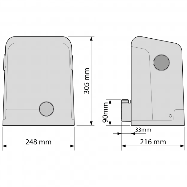 NiceHome FILO Motor Dimensions