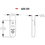 AES 603 Handset Dimensions
