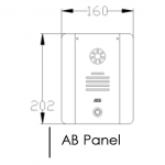 AES DECT 705-HF-AB Intercom Dimensions