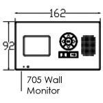 AES DECT 705 Monitor Dimensions