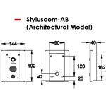 AES STYLUSCOM-AB Intercom Dimensions