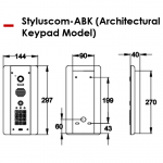 AES STYLUSCOM-ABK Intercom Dimensions