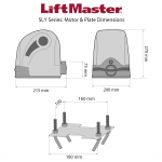 LiftMaster SLY Series Motor Dimensions