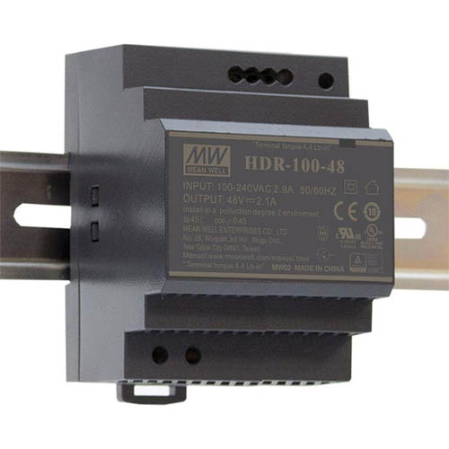 Meanwell HDR-100 Series DIN Rail PSU