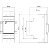 Meanwell HDR-30 Series DIN Rail PSU Dimensions