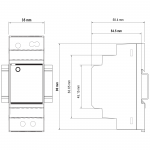 Meanwell HDR-30 Series DIN Rail PSU Dimensions