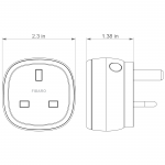 Fibaro Wall Plug UK Type G Dimensions