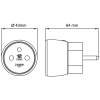 Fibaro Wall Plug EU Type E Dimensions