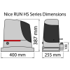 Nice RUN HS Series Dimensions