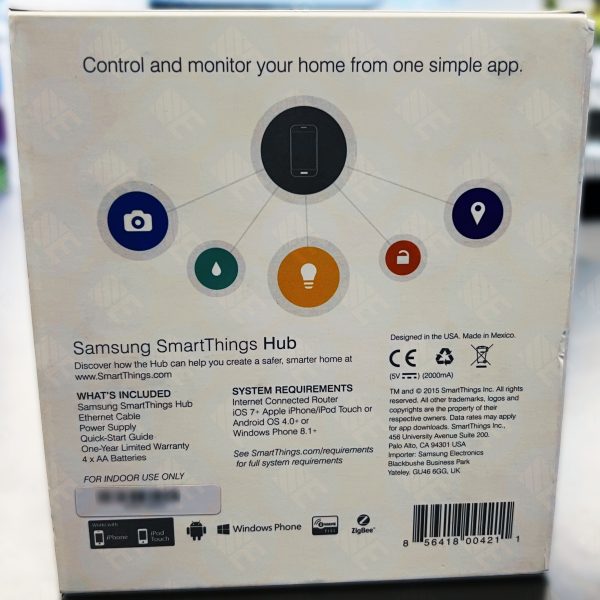 Samsung SmartThings Hub V2 Packaging