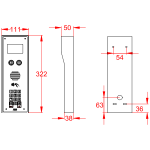 AES MultiCOM Classic 4G Series Intercom Dimensions