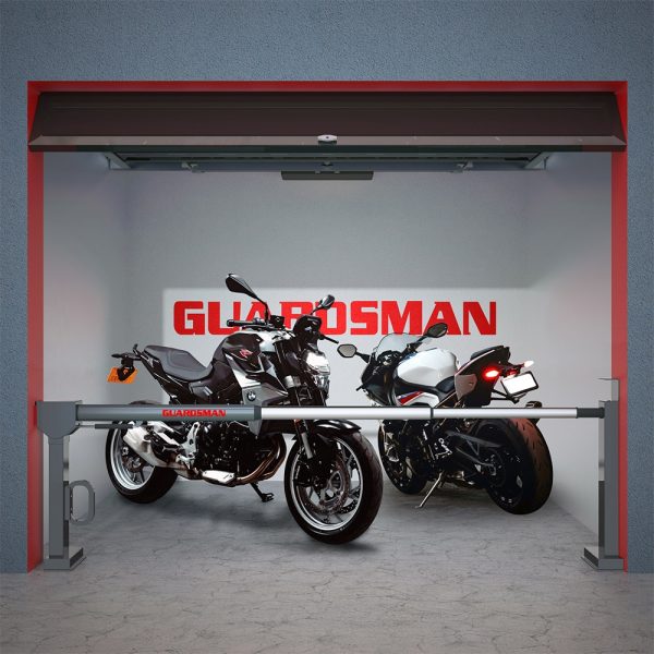 Guardsman Garage Barrier with two bikes in garage