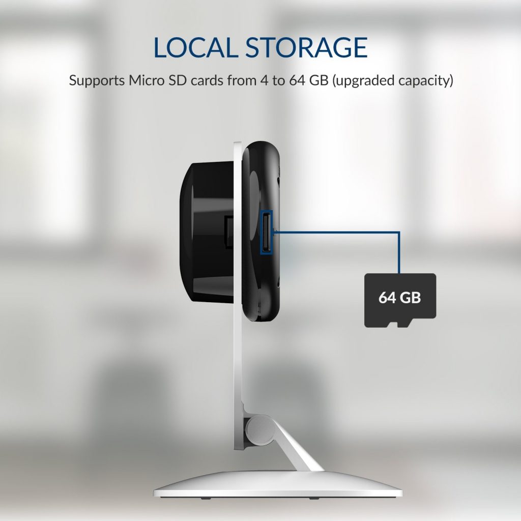 Loacal Storage - Supports Micro SD cards from 4 to 64 GB (upgraded capacity)
