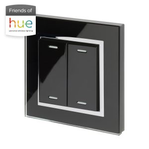 Retrotouch Friends Of Hue Smart Switch Black Chrome Trim 02801