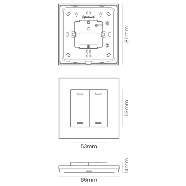 Retrotouch Friends Of Hue Switch Dimensions