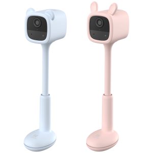 EZVIZ BM1 Battery-Powered Baby Monitor Blue and Pink