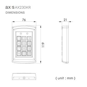 AX-S AX230KR RFID Standalone Access Control Keypad - EasyGates.co.uk