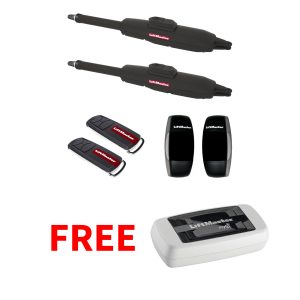 LiftMaster LA250EVK Double Swing Gate Opener Kit (Free 828EV MyQ Gateway)