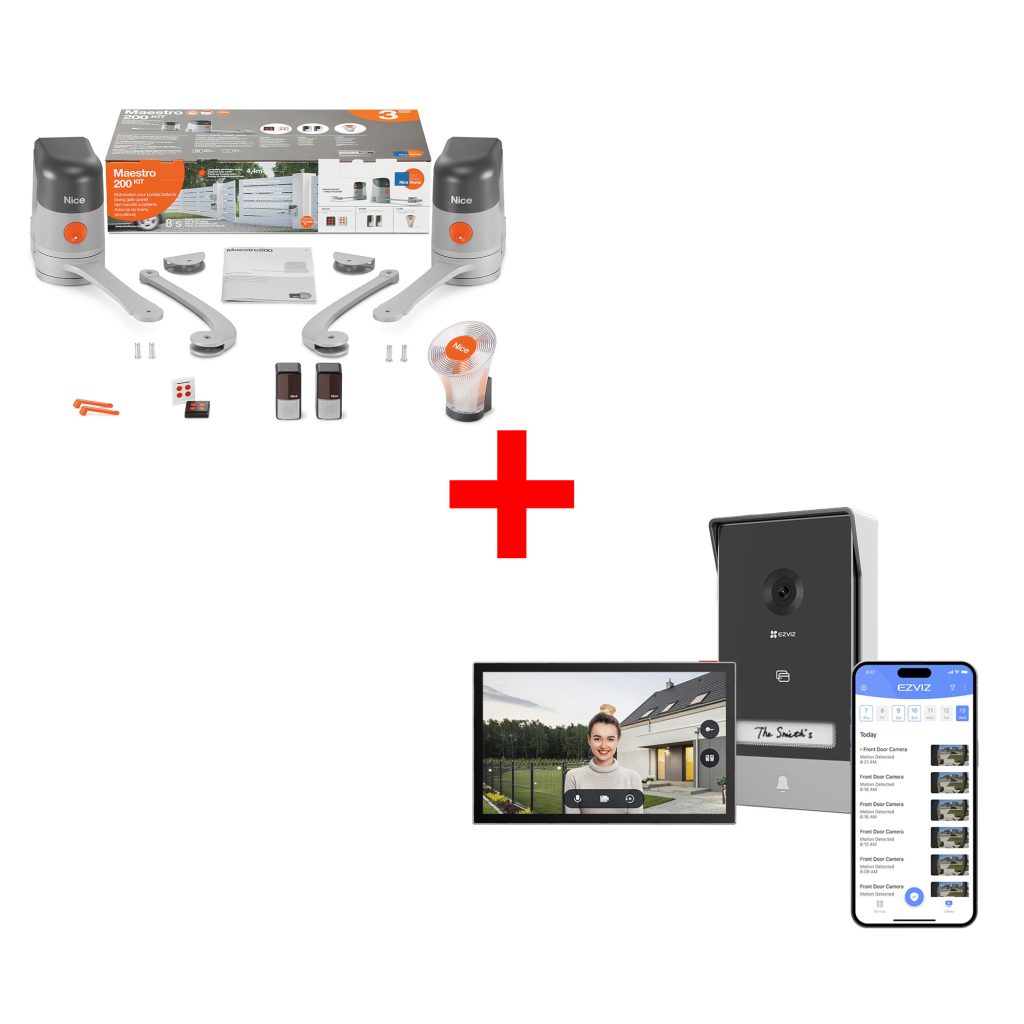 NiceHome Maestro 200 + EZVIZ HP7 2K Smart Home Video Doorphone Bundle